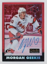 2020-21 O-Pee-Chee OPC Platinum Retro Rainbow Red Autograph #R-91 Morgan Geekie