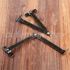 2X Furniture Hardware Jewelry Chests Box Lid Display Cabinet Support Stay Hinge