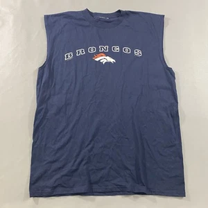 VTG Broncos Sleeveless Navy Tank Top - NFL Denver Broncos - XXL/XL - Picture 1 of 6