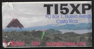 QSL CB CARD"TI5XP,Michael,View of Costa Rico,Active Volcano,Mountains",CR(Q6265) - Picture 1 of 2