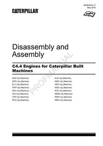 Caterpillar CAT C4.4 ENGINE Built Machine Manual Disassembly Assembly UENR4516 - Picture 1 of 1