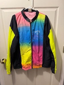 Billabong Bomber Jacket Men's XL Multi Colorblock Extremely Rare Vintage 1980s - Picture 1 of 5