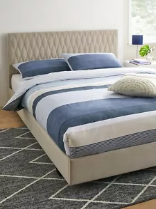 Ashton Fabric Kingsize Bed Frame Light Grey Stylish and Modern Bed Solution - Picture 1 of 4