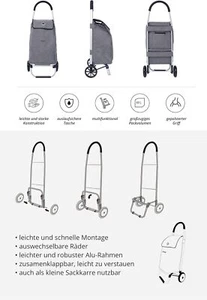 Klappbarer Einkaufstrolley Shopping Bag Trolley, Einkaufstasche mit Rollen - Bild 1 von 8