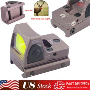 RMR Red Dot Sight Collimator Sight Scope Fit 20-22mm Rail Mount Base Glock 17 19 - Picture 1 of 11