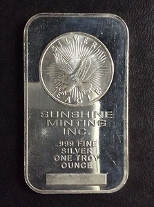Sonnenschein Prägung Silberadler Silber Kunstbarren A4640 - Bild 1 von 5