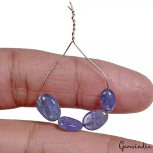 Certified 9.30 Ct Natural Tanzanite Freeform Cab Drilled Loose Beads Gemstones - Picture 1 of 7