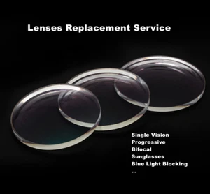 Lenses Replace Service For Rimmed Frames Glasses Eyeglasses Spectacles - Imagen 1 de 3