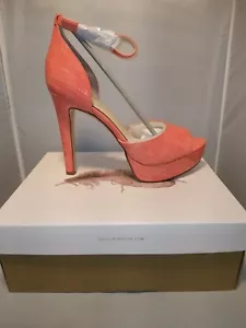 Jessica Simpson Womens Beeya Fabric Peep Toe Special Size9.5 peach peach sherbet - Picture 1 of 6