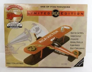 Gearbox 00501 RCA VICTOR Modified Stearman 1932 Coin Bank Biplane 1/5000 diecast - Picture 1 of 8