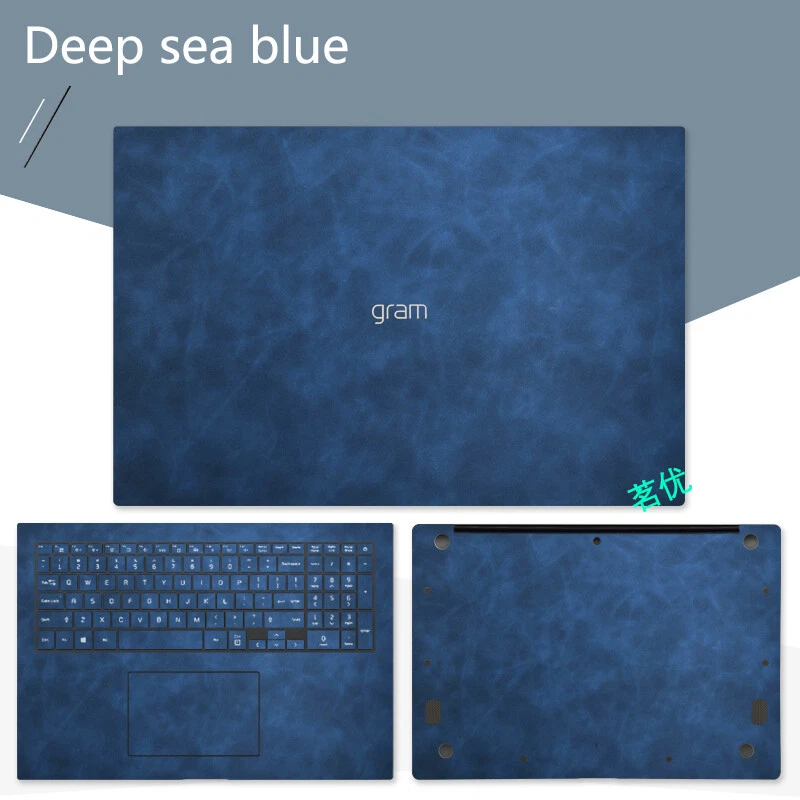 Cubierta de calcomanías adhesivas de cuero para computadora portátil para LG Gram 17 17Z90P 17Z95P 17" 2021 Foto 1 de 4