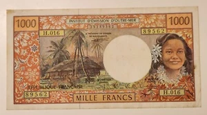 FRENCH PACIFIC TERRITORIES 1000 Francs, ND (1996), P-2b VF FP1        - Picture 1 of 11