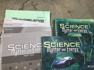 Abeka 9th Science Matter & Energy SET of 7 Textbook Quizzes Tests & Teacher Book - Picture 1 of 1