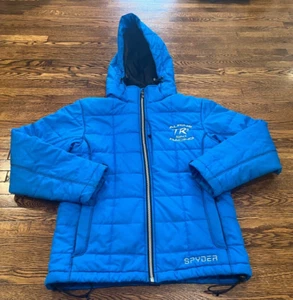 Spyder Jacket KIDS YOUTH Sz 16 Blue Full Zip Hooded Alpine TR2 Ski Racing - Picture 1 of 16