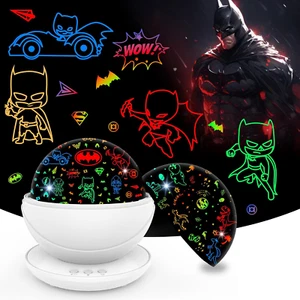Batman Night Light Projector for Boy,Kids Night Lights with Batman and Dinosaur - Picture 1 of 12
