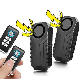 2 Alarmas de Bicicleta 113dB Fuerte Bicicleta Motocicleta Sistema Antirrobo Negro con 2 Control Remoto - Imagen 1 de 12