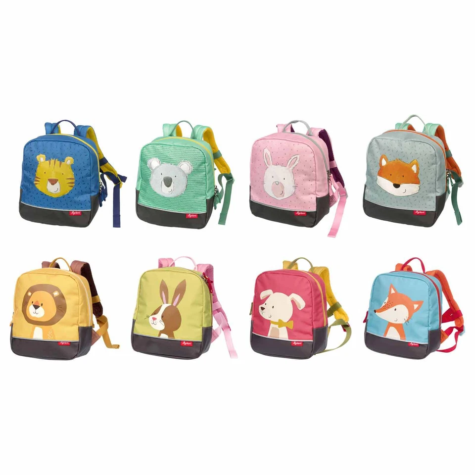 Sigikid Kinder bunter Minirucksack mit Tiermotiven 23 x 20 x 10 cm abwischbar - Bild 1 von 1