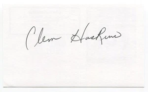 Clem Haskins Signed 3x5 Index Card Autographed NBA Basketball Western Kentucky - Picture 1 of 2