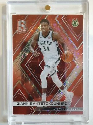 2017 Panini Spectra Giannis Antetokounmpo #5 RED STARS Prizm /75 - Rare - Image 1 of 3