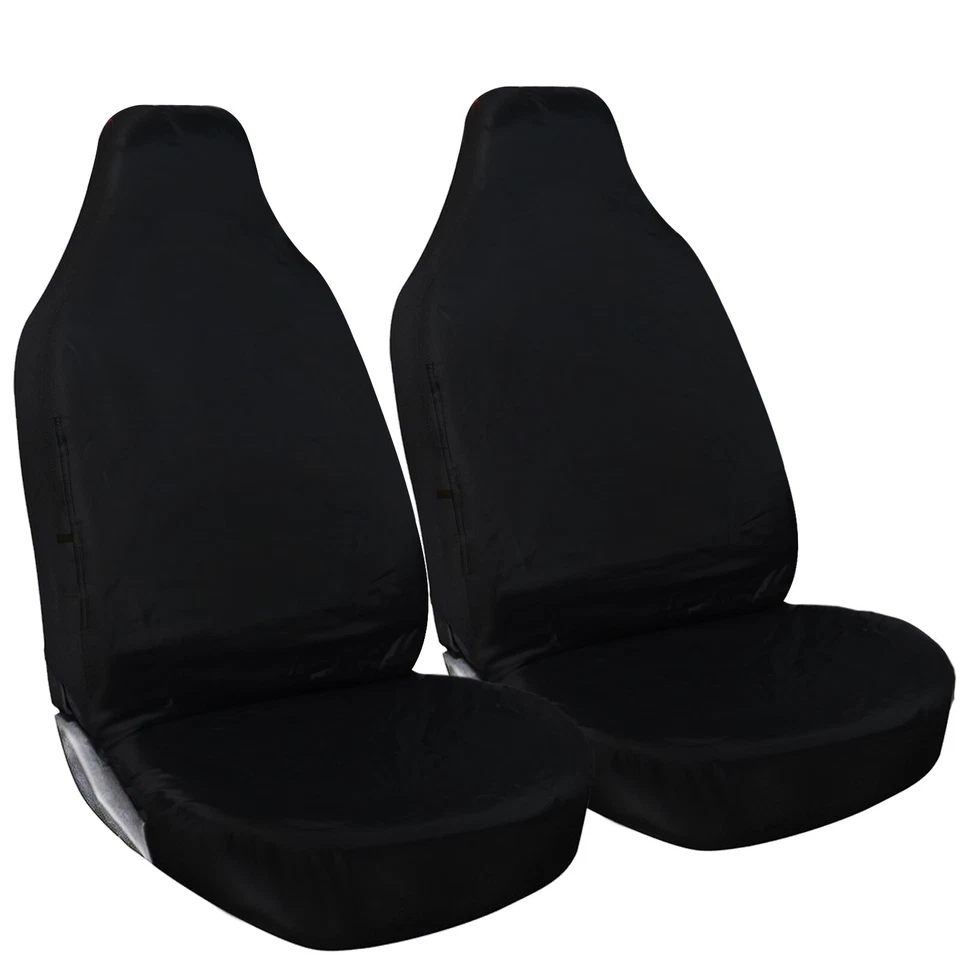 Shield Autocare ©  Black Heavy Duty 100% Waterproof  Car Van Seat Covers 1+1 - Image 1 of 1