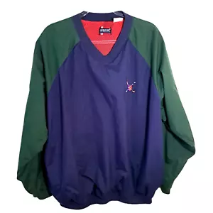Vintage 90s Y2K Golf Pullover Jacke Herren L Bugle Boy Colorblock Windbreaker - Bild 1 von 9