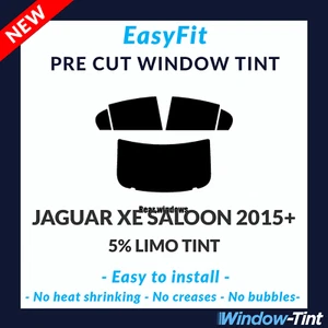 EasyFit Static Pre Cut Window Tint For Jaguar XE 4-door 2015+ - 5% Limo Rear - Picture 1 of 3
