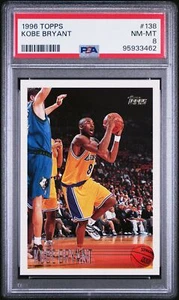 Kobe Bryant 1996 Topps Rookie Card #138 PSA 8 NM-MINT 62 - Picture 1 of 2