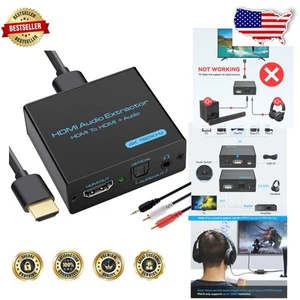 4K HDMI Audio Extractor with Optical and 3.5mm Outputs - DTS 5.1 Supported - Picture 1 of 9