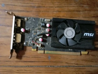 MSI ,AT 1030 2G LPOC,BOARD AND FAN,USED - Image 1 of 4