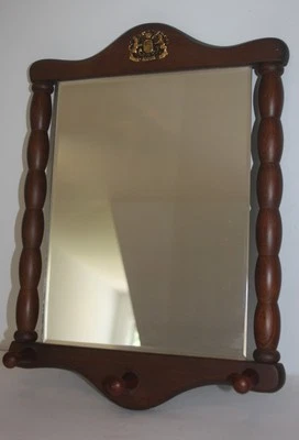 Espejo de pared biselado vintage marco de carrete de madera 13X18 hecho en Japón Foto 1 de 4