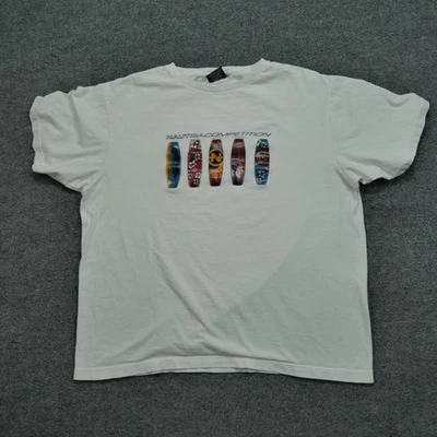 Vintage Nautica T Shirt Adult Large White Surfing Competition Y2K - Image 1 of 4