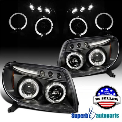 Fit 2003-2005 Toyota 4Runner Halo Projector Headlight LED Bar Black Driving Lamp Foto 1 de 4
