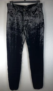 Saint Laurent Paris Black Stone Washed Velvet 5 Pocket Skinny Pants NWT Size 32 - Picture 1 of 19