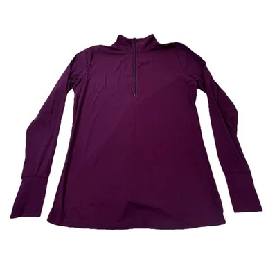 Top Torrid Active Cuarto Cremallera Mujer 1 Púrpura Nylon Spandex Manga Larga Elástico Foto 1 de 4