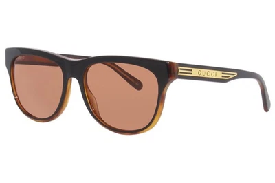 Gafas de sol Gucci GG0980S 002 para hombre lentes negras/naranja rectangulares 55 mm Foto 1 de 4