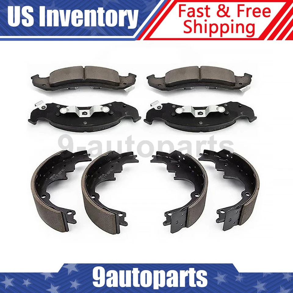 Front Ceramic Brake Pads Rear Brake Shoes kit For 1993 Chevrolet Camaro - Imagem 1 de 4