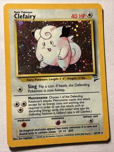 2000 Pokemon TCG CLEFAIRY 6/132 Base Set 2 - Holo Rare Card Vintage WOTC LP - Picture 1 of 18