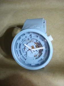 Swiss SWATCH BIG BOLD C-Blue Silicone Watch 47mm SB03N100 $145 - Picture 1 of 11