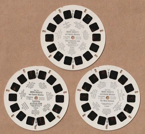 Set of three View-Master reels Moon Rockets and Guided Missiles 1959 - Picture 1 of 1