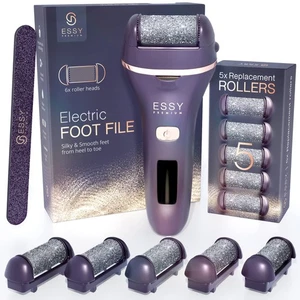 Essy Electric Foot File Hard Skin Remover with 5 Replacement Rollers Foot File - Picture 1 of 5