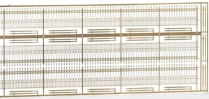 Spur 0 Schmiedeeiserner Zaun, L=105cm, Messing geätzt - Weinert 25691 - Bild 1 von 1