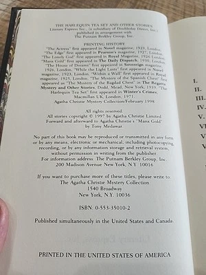 Agatha Christie - The Harlequin Tea Set  Putnam Leatherette Hardcover Book  - Изображение 1 из 3