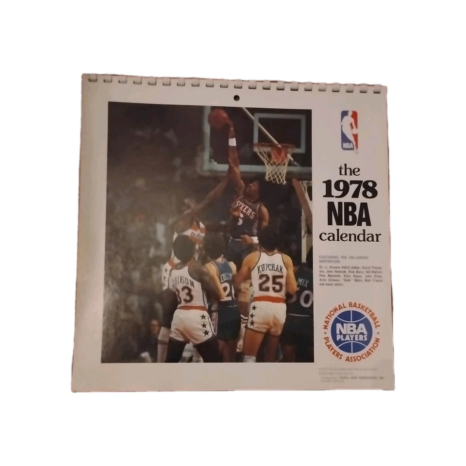 Calendario NBA 1978-Useld-Dr. J-Magic-Kareem-David Thompson-1978-79 MVP Foto 1 de 4