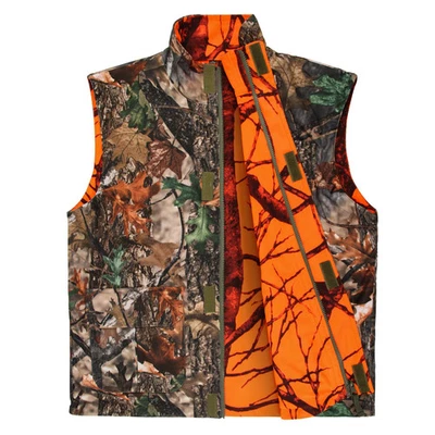 Orange Hunting Vest Men's Sleeveless Jacket Camouflage Field Breathable Hunting - Image 1 of 4