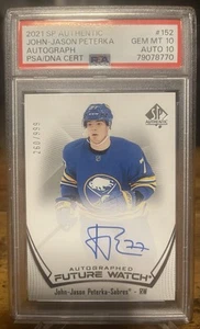 2021-22 SP Authentic Future Watch Auto /999 John Jason Peterka PSA 10 Auto 10 - Picture 1 of 2