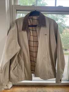 Vintage Burberry England Herren Reißverschluss Jacke Mantel Beige Hellbraun Nova Burberry’s - Bild 1 von 8