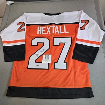 Ron Hextall #27 Philadelphia Flyers Signed Jersey Beckett Authenticated XL - Image 1 of 4