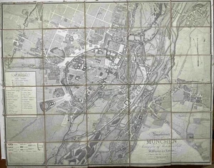 Umgebungen von München. Stadtplan Plan Karte map 1812 Kupferstich Bayern - Bild 1 von 1