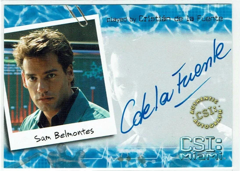 CSI Miami Series 1 2004 Autograph Card MI-A11 Cristián de la Fuente Sam... - Image 1 of 1