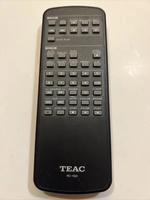 TEAC RC-1321 Remote for AD-RW950 Tested CD Recorder/Reverse Cassette Deck - Image 1 of 4